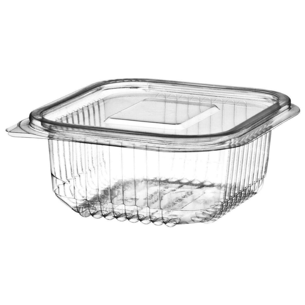 Container PET plat transparent cu capac