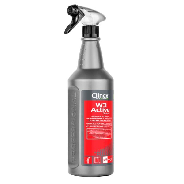 Clinex W3 Active Shield 1L – Detergent profesional pentru obiecte sanitare cu protecție polimerică
