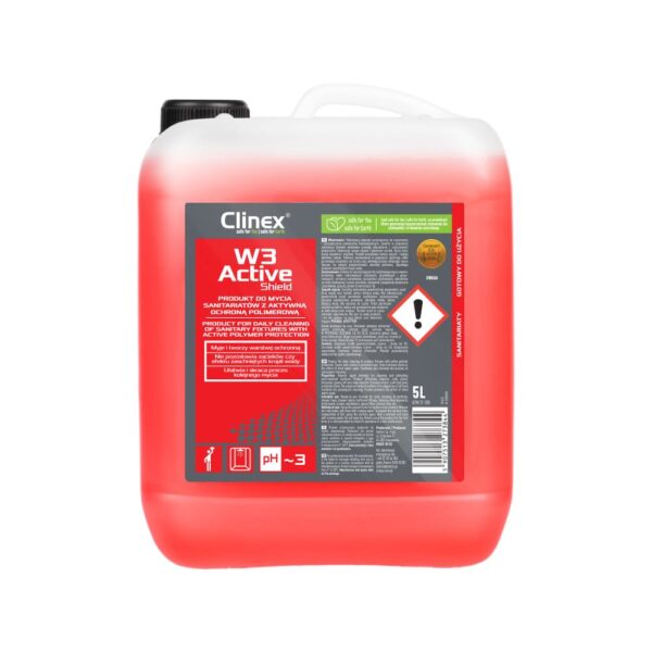 Clinex W3 Active Shield 5L – Detergent profesional pentru obiecte sanitare cu protecție polimerică