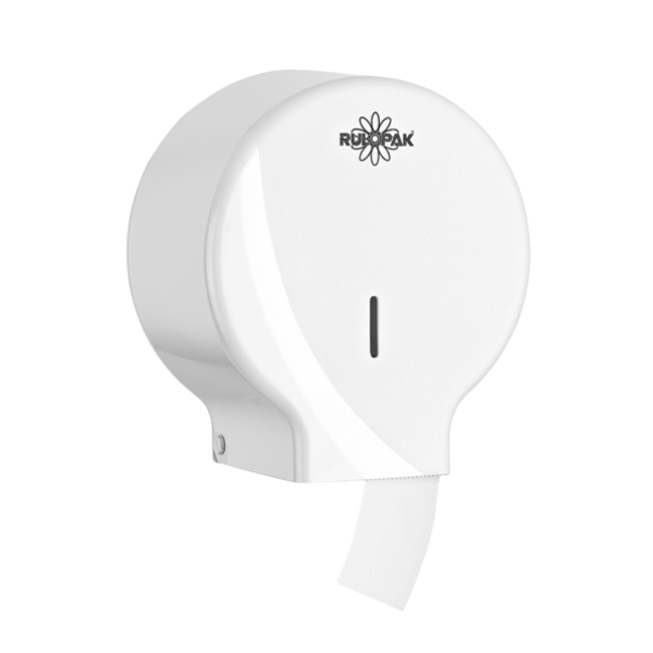 Dispenser hârtie igienică Rulopak – alb, compact
