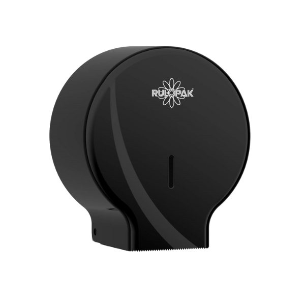 Dispenser hârtie igienică Rulopak – negru, compact