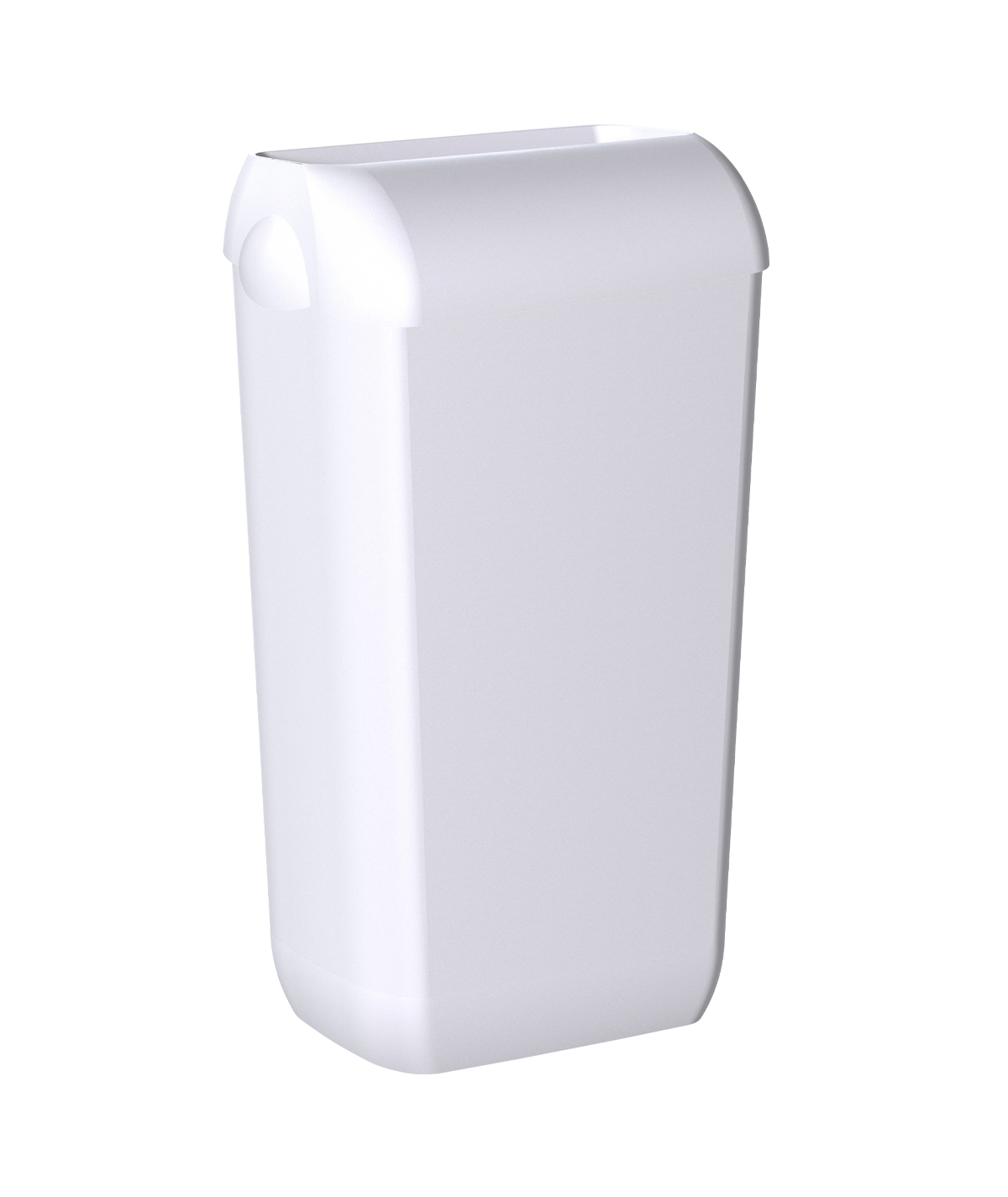 Coș de gunoi plastic 23L cu capac basculant – Alb