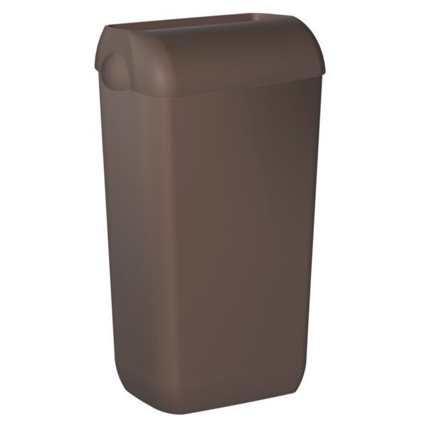Coș de gunoi plastic 23L cu capac basculant – Maro