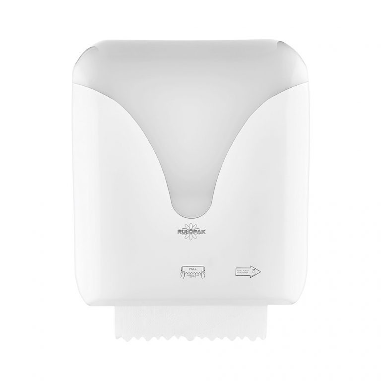 Dispenser manual prosoape hârtie Rulopak – 23 cm, alb