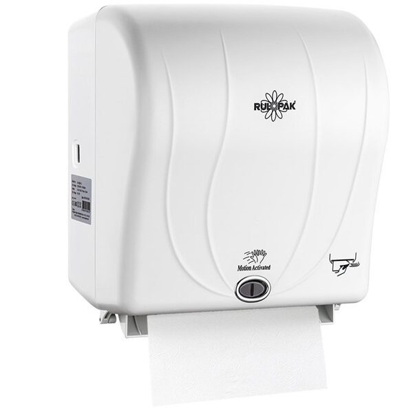 Dispenser autocut prosoape de hârtie 26 cm, alb – Rulopak