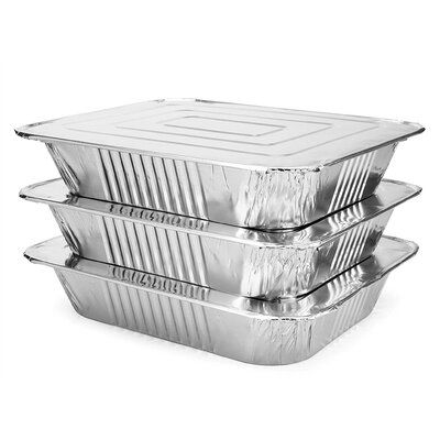 Caserole din folie de aluminiu cu capac – unică folosință