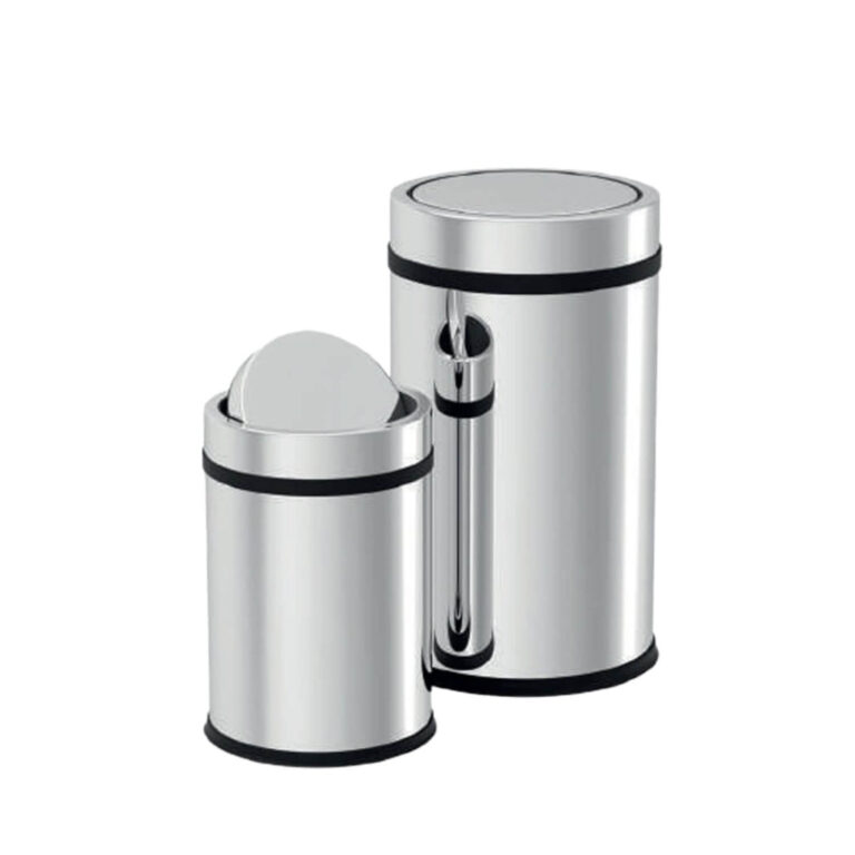 Coș de gunoi din INOX cu capac "PRACTIC", 8 L